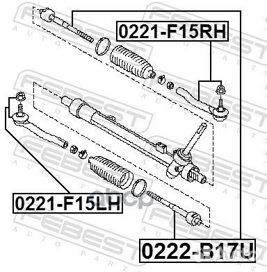 Наконечник рулевой левый '0221-F15LH Febest