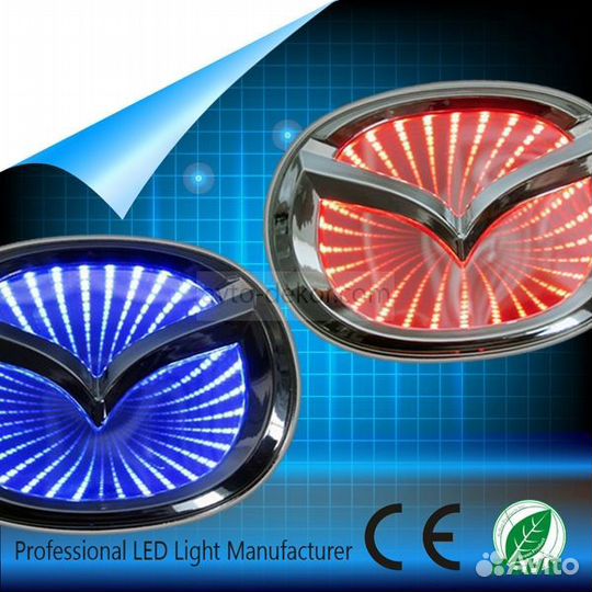 Светящиеся значки 3D mazda 6 10.9*8.6 белый