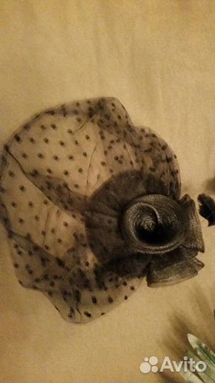 Шапочки с вуалью на голову и 2 веера