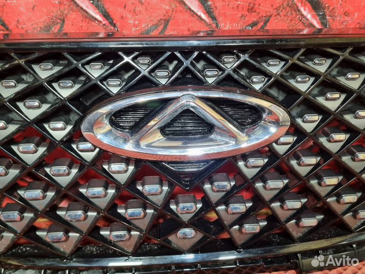 Решетка радиатора под камеру Chery Tiggo 7 Pro T1E