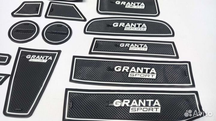 Коврики панели консоли кпп Лада Гранта 1 белые