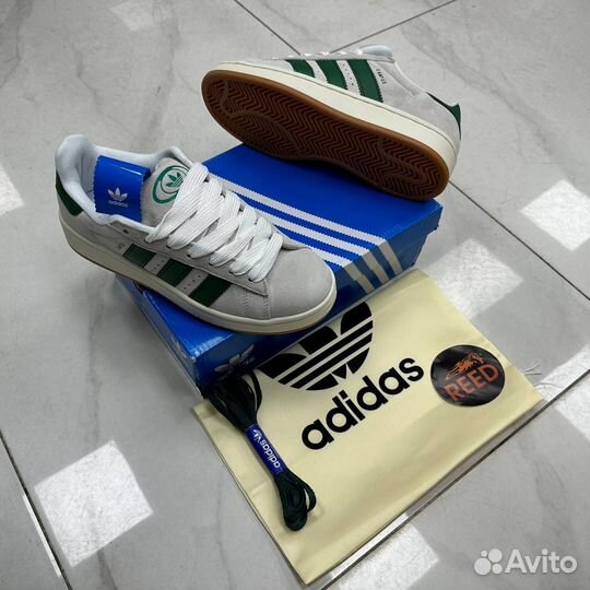 Кроссовки Adidas Campus зелено-серые