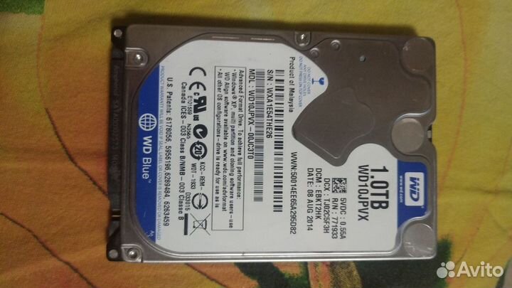 Жесткий диск 1 тб 2.5 WD blue