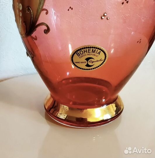 Ваза для цветов. Богемское стекло, Чехия