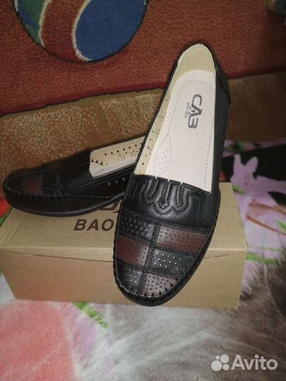 Мокасины женские 38 размер натуральная кожа