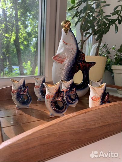 Набор СССР для коньяка Рыбки