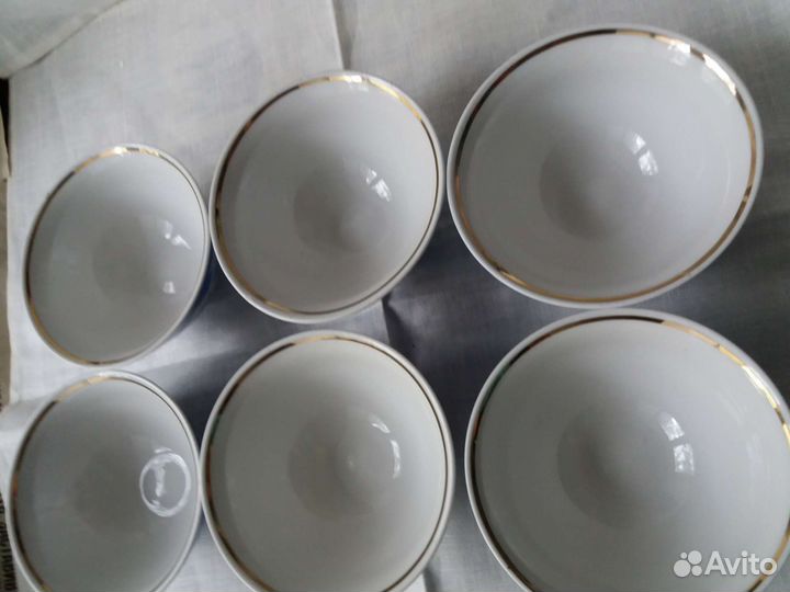 Пиалы Фарфор Песочное. СССР 6шт