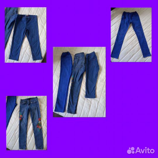 Пакет для девоч152 см:2 джинсы Zara, Name It+капри