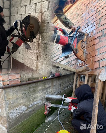 Алмазное бурение сверление отверстий резка