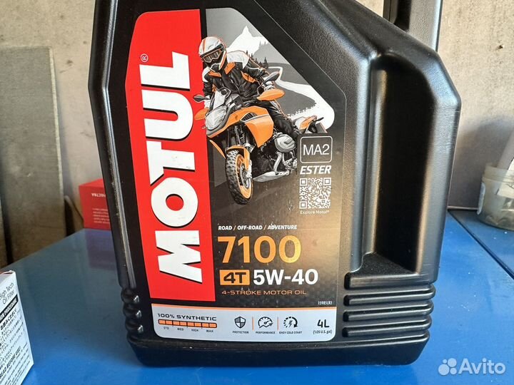 Масло Motul 7100 5w-40 + фильтр + прокладка пробки