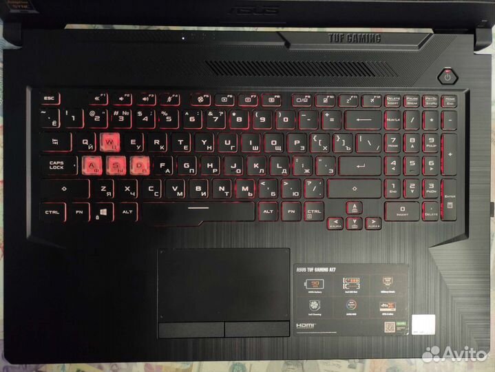 Игровой ноутбук asus Tuf Gaming FX706