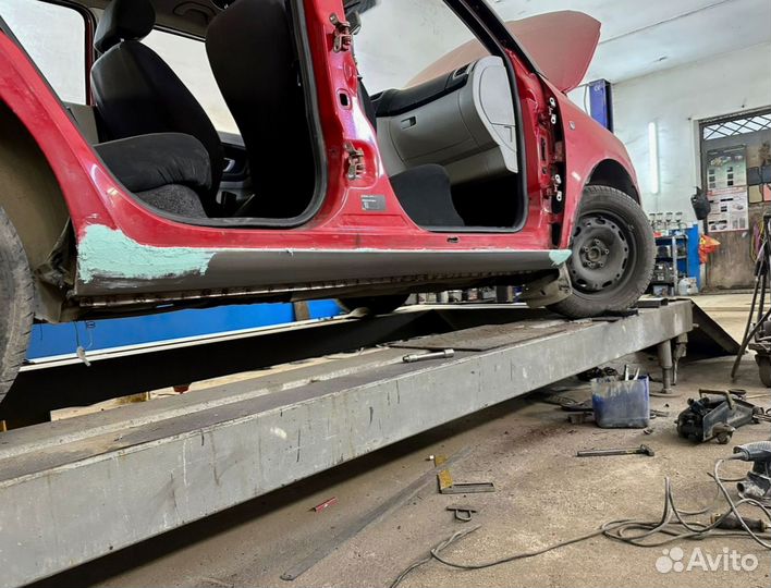 Пороги для Skoda Fabia 2 2007-2010 (mk2)