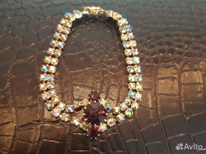 Браслет. Чехословакия. Аurora Borealis. Винтаж