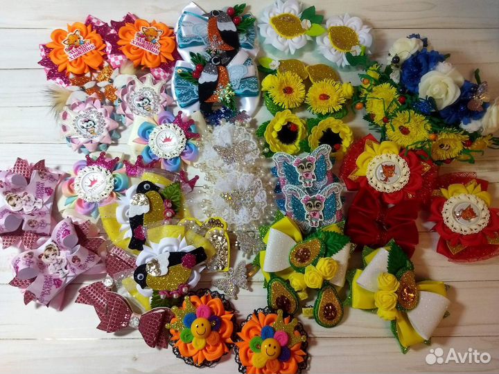 Бантики заколки ручной работы