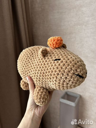 Капибара вязаная игрушка