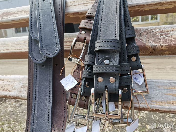 Ремень кожаный ручной работы