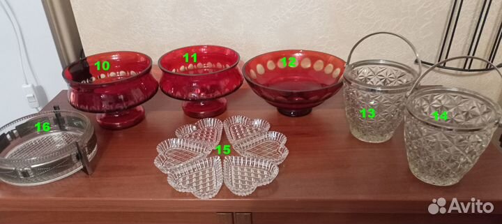 Хрустальные вазы, салатники, конфетницы