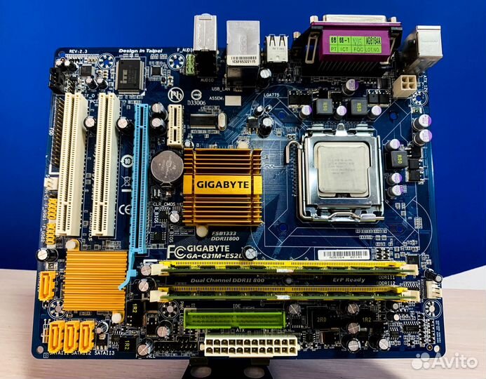 Комплект мат. плата G31M-ES2L + Q6600 + 4Gb DDR2