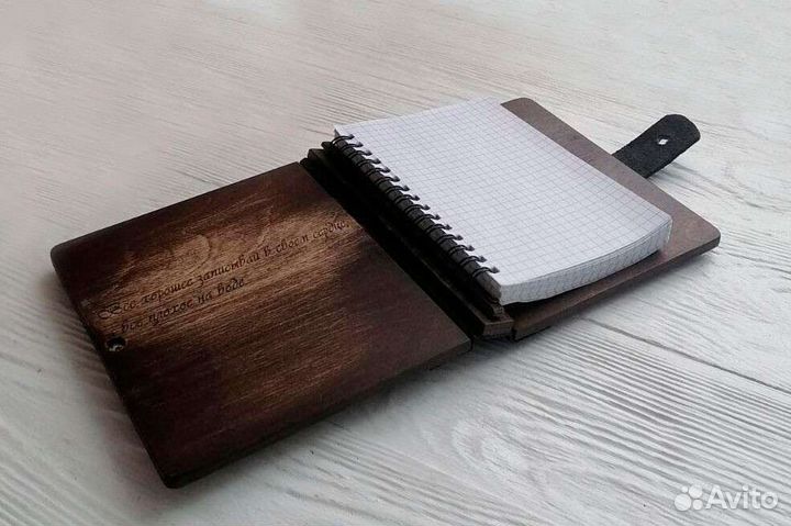 По вашим рисункам блокнот ежедневник из дерева