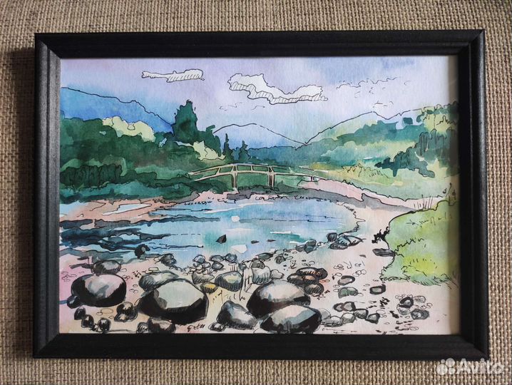 Картина акварелью, А4