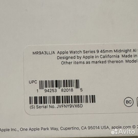 Apple Watch 9 45 Midnight АКБ 100