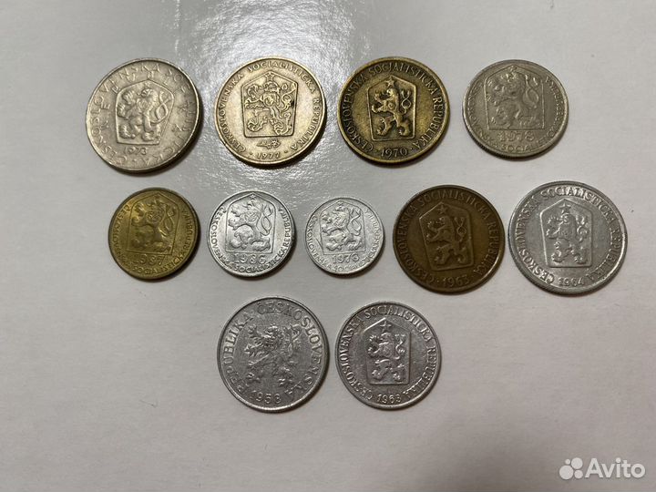 Набор монет Чехословакии