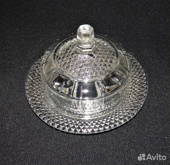 Винтажная вазочка с крышкой масленка саз СССР