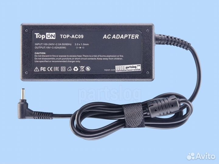 Блок питания для Acer 19V 3.42A 3.0x1.1mm 65W TopO