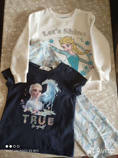Вещи на девочку 3-4 года, комплект холодное сердце