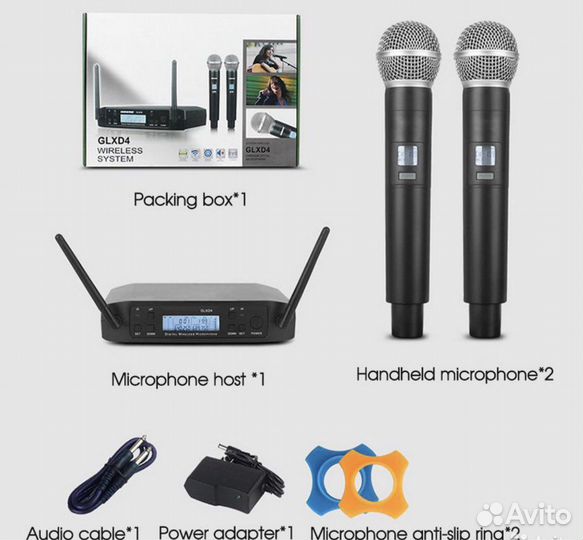 Радиомикрофон shure 2 шт