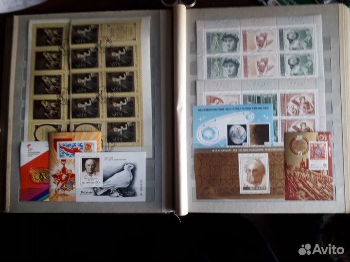 Почтовые блоки, сцепки, малые листы марок