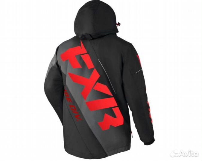Снегоходная куртка FXR CX 22 Black-Char Fade/Red