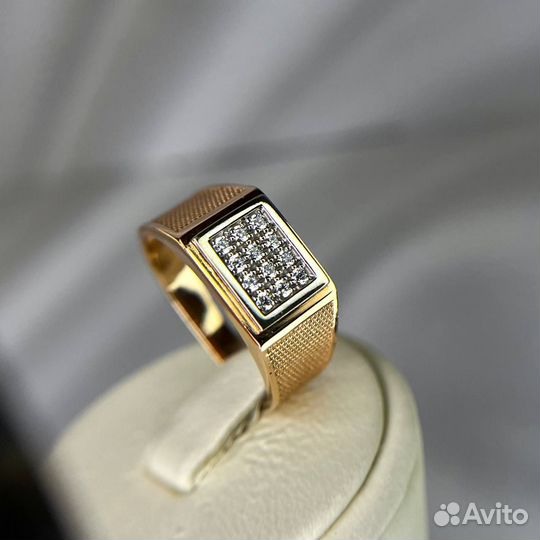 Золотой перстень мужской 585 пробы золото печатка