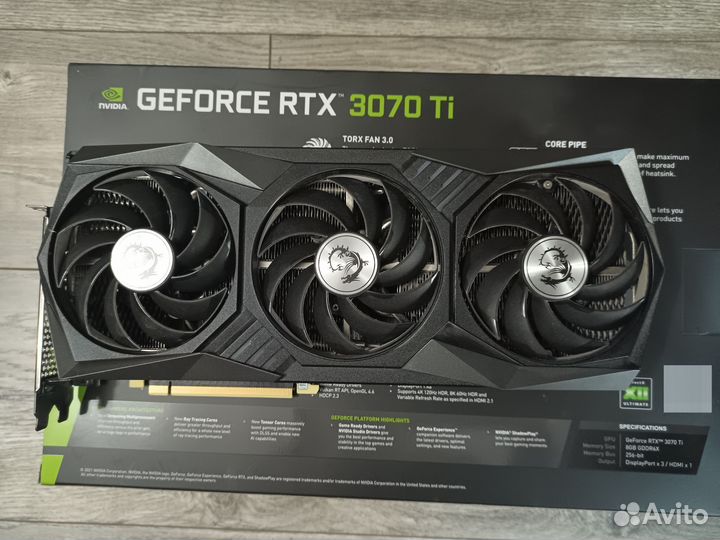 Видеокарта MSI GeForce RTX 3070 Ti gaming X trio