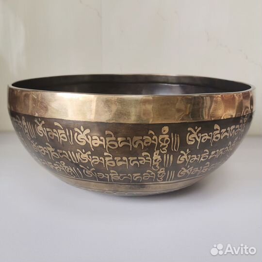 Тибетская поющая чаша 9 металлов, d-22см. Кованая