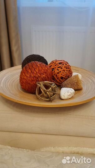 Декоративная бамбуковая тарелка IKEA