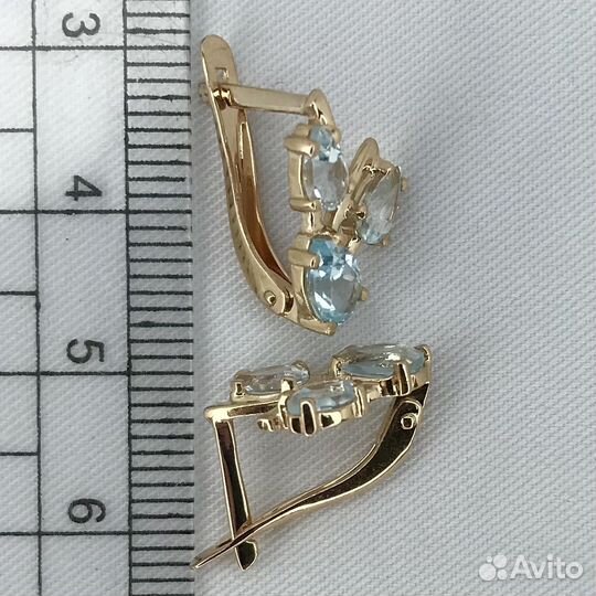 Серьги золото 585 пробы №064819