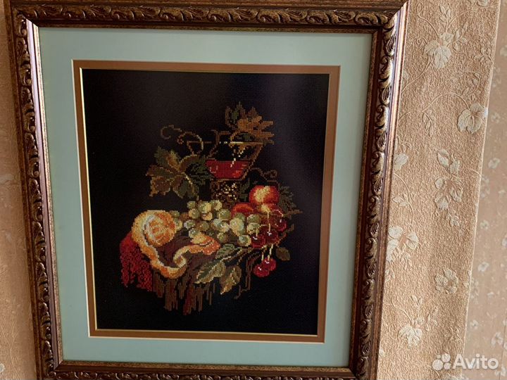 Картина, вышитая крестом- Натюрморт