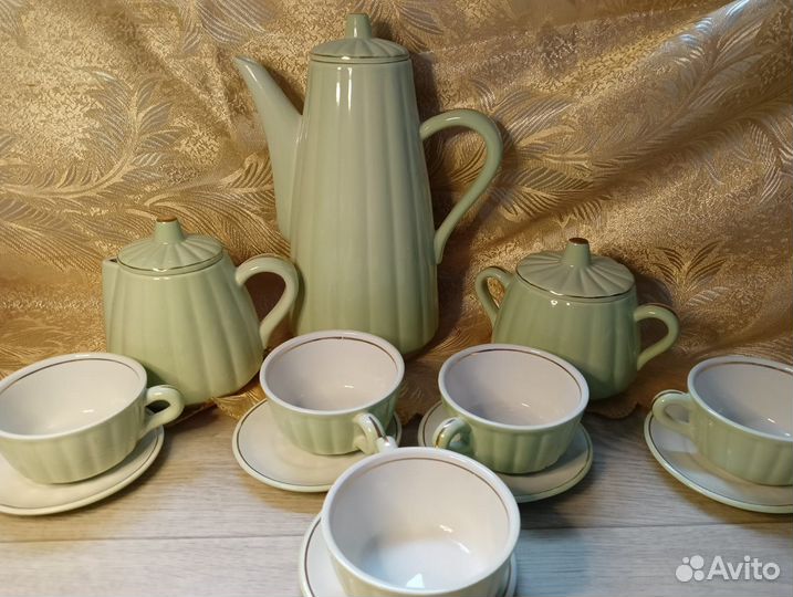 Сервиз чайный кофейный новый 14 предметов ГДР