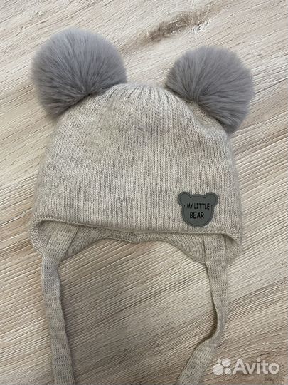 Шапка для малыша зимняя 42-44