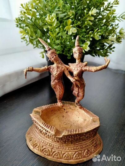 Статуэтка пепельница Камбоджа бронза винтаж