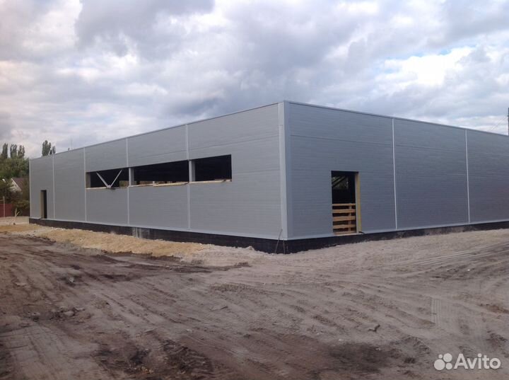 Строительство складов, ангаров из сэндвич-панелей
