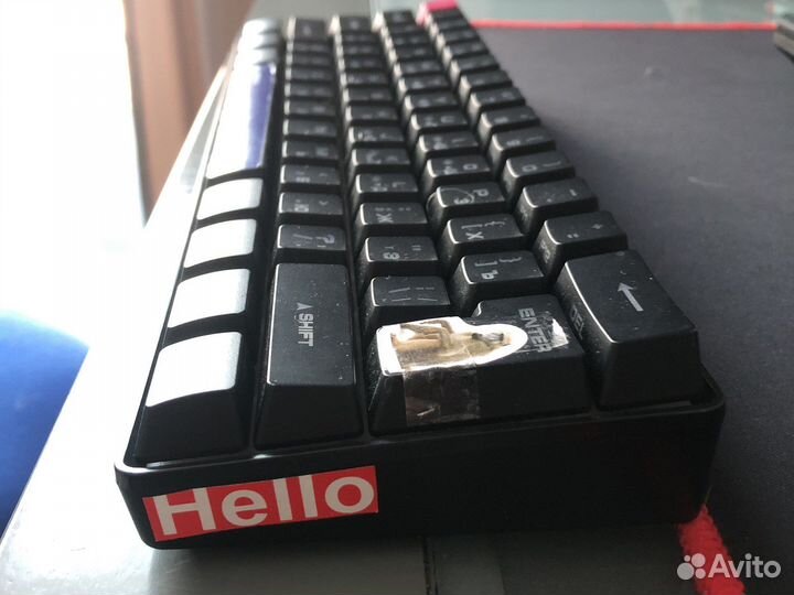 Игровая мембаранная клавиатура 60 defender red