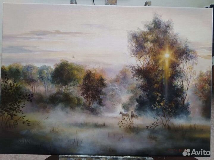 Большая Картина маслом на холсте 