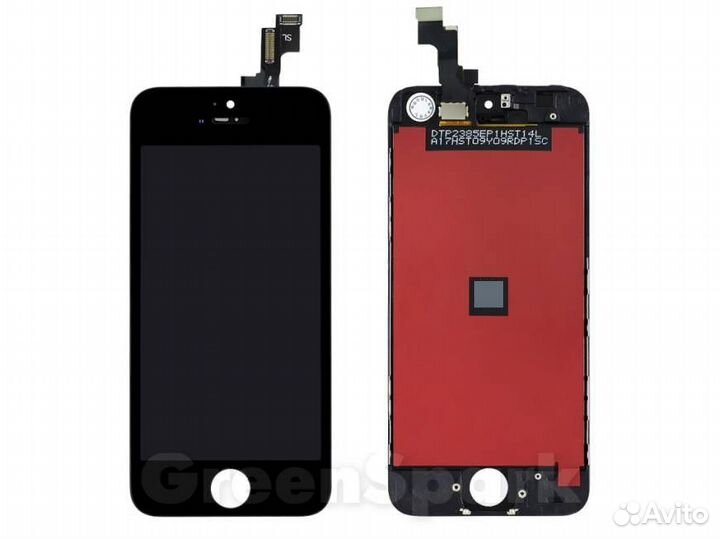 Дисплей для iPhone 5S/SE +тач черный с рамкой AAA