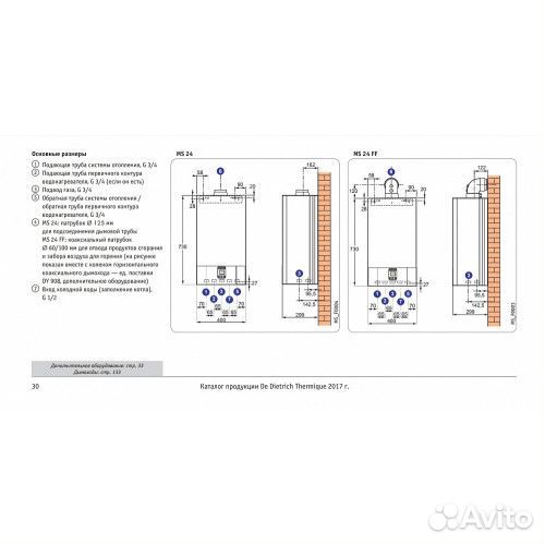 Настенный газовый котел De Dietrich MS 24 MI FF