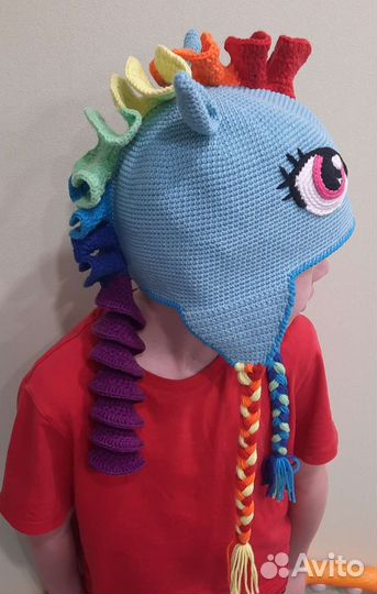 Шапка пони Радуга