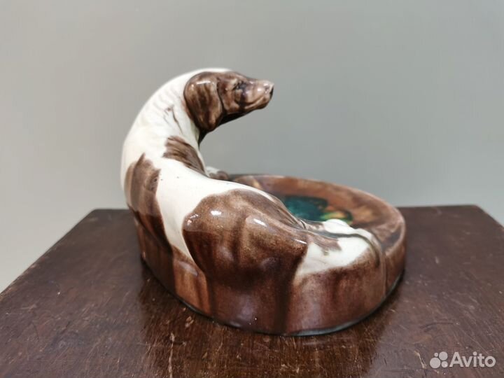 Пепельница собака СССР Константиновка керамика