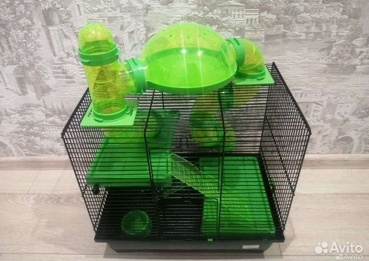 Клетка для грызунов rocki + лабиринты + домик