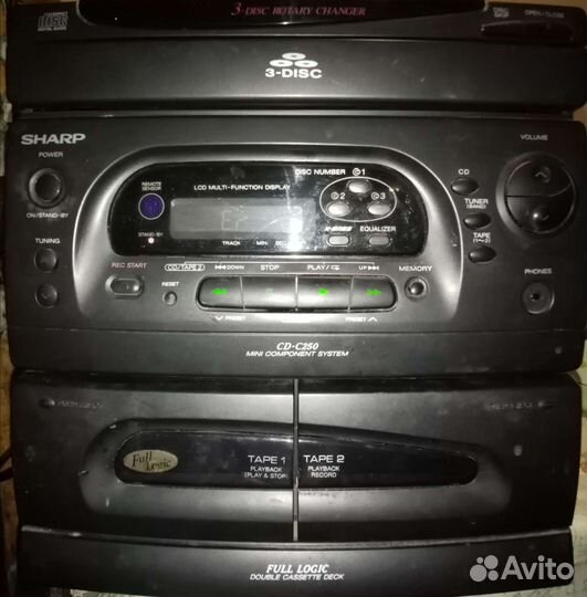 Музыкальный центр sharp CD-C250H(BK)